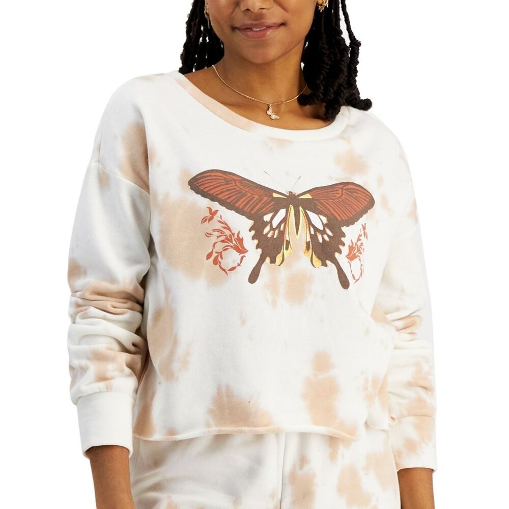 Grayson Threads Butterfly Printed Sweatshirt for Juniors, Size L, New
